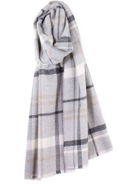 Cashmere Blend Oversized  Plaid Scarf