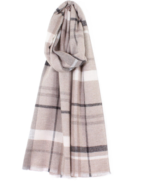 Cashmere Blend Oversized Fluffy Plaid Scarf