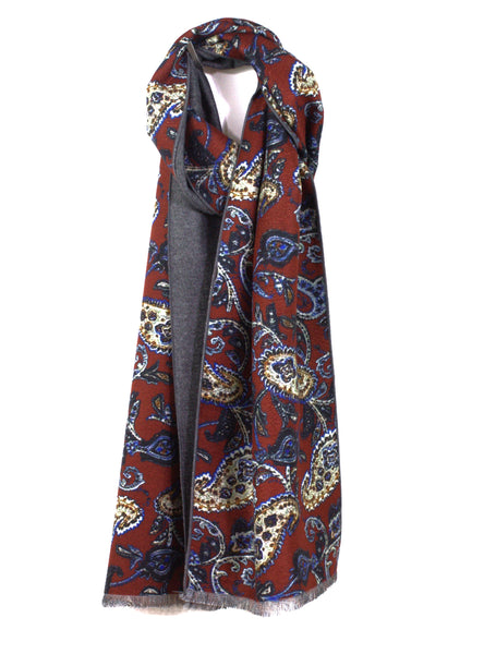 Reversible Paisley Bamboo Scarf
