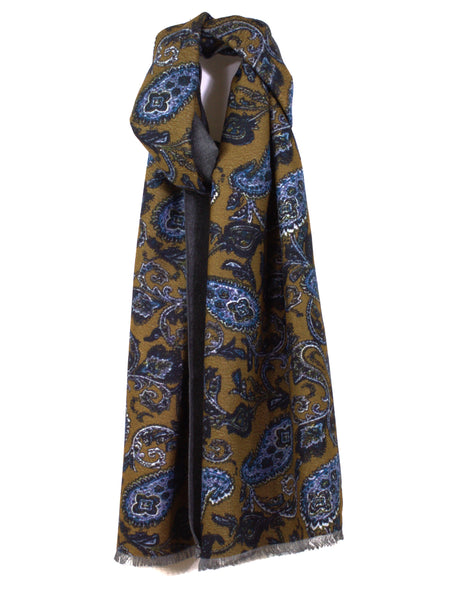 Paisley Bamboo Scarf – Solid Reverse