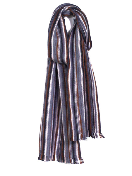 Earth Tones Wool Knit Scarf