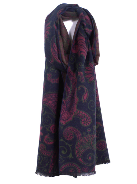 Modern Paisley Brushed Silk Scarf