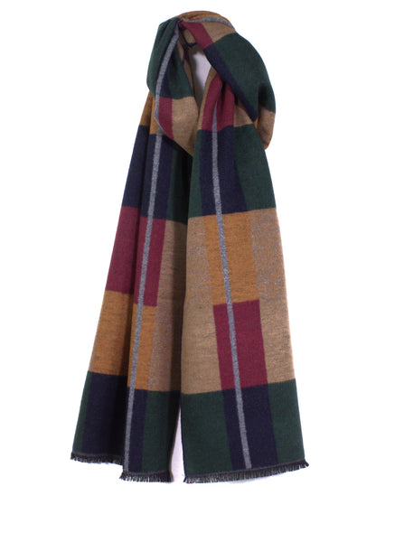 Fun Color Blocked Brushed Silk Scarf