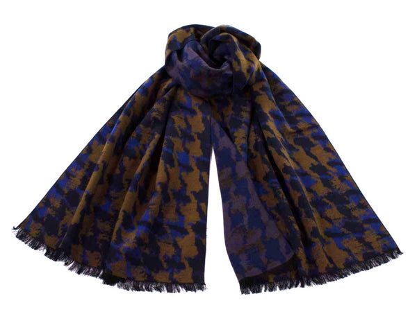 Houndstooth Brushed Silk Stole