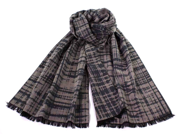 Static Pattern Brushed Silk Stole