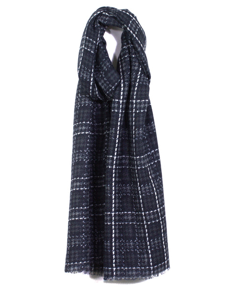 Modern Printed Wool Challis Scarf
