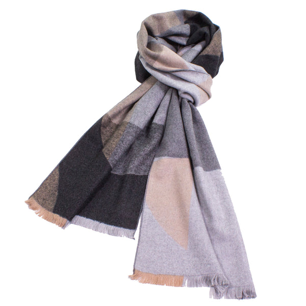 Abstract Scarf in Neutral Colors